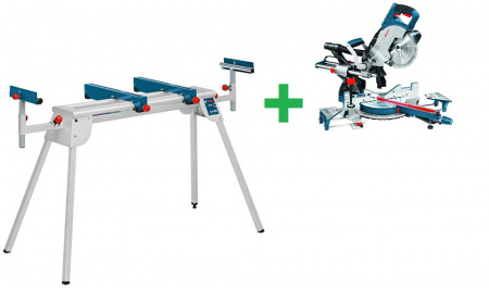 Аренда комплекта: Пила торцовочная с протяжкой BOSCH GCM 8 SJL + Стол для торцовочных пил BOSCH GTA 2600