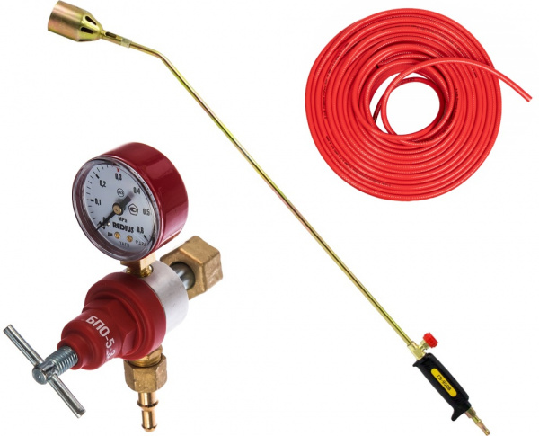 Аренда комплекта: Горелка пропан ГВ-950 + Редуктор пропан БПО 5-3 + Шланг пропан 15м Редиус Аренда комплекта: Горелка пропан ГВ-950 + Редуктор пропан БПО 5-3 + Шланг пропан 15м Редиус