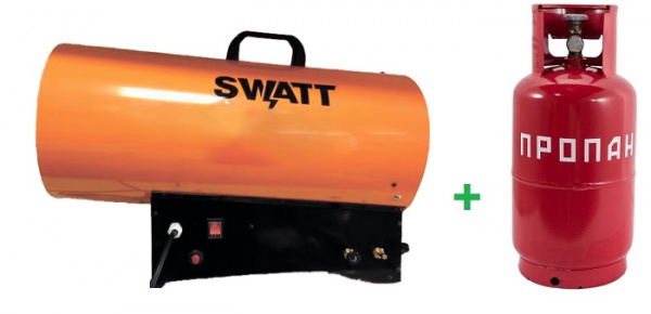 Аренда комплекта: Газовая пушка HFI 50000G SWATT 50кВт + Баллон пропановый 25л Аренда комплекта: Газовая пушка HFI 50000G SWATT 50кВт + Баллон пропановый 25л