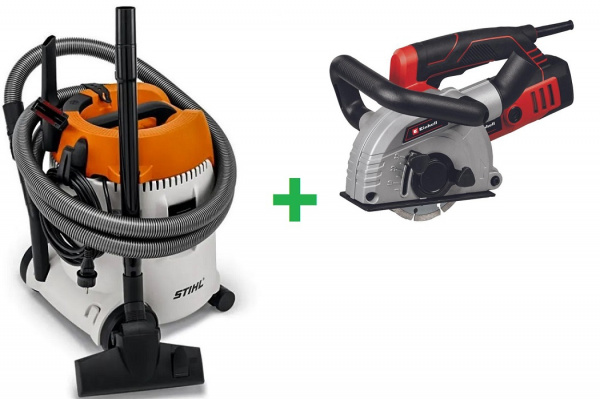 Аренда комплекта: Пылесос STIHL SE 62 E + Штроборез EINHELL TE-MA 1500 Вт (Ф 125 мм) Аренда комплекта: Пылесос STIHL SE 62 E + Штроборез EINHELL TE-MA 1500 Вт (Ф 125 мм)