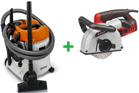 Аренда комплекта: Пылесос STIHL SE 62 E + Штроборез EINHELL TE-MA 1700 Вт (Ф 150 мм)